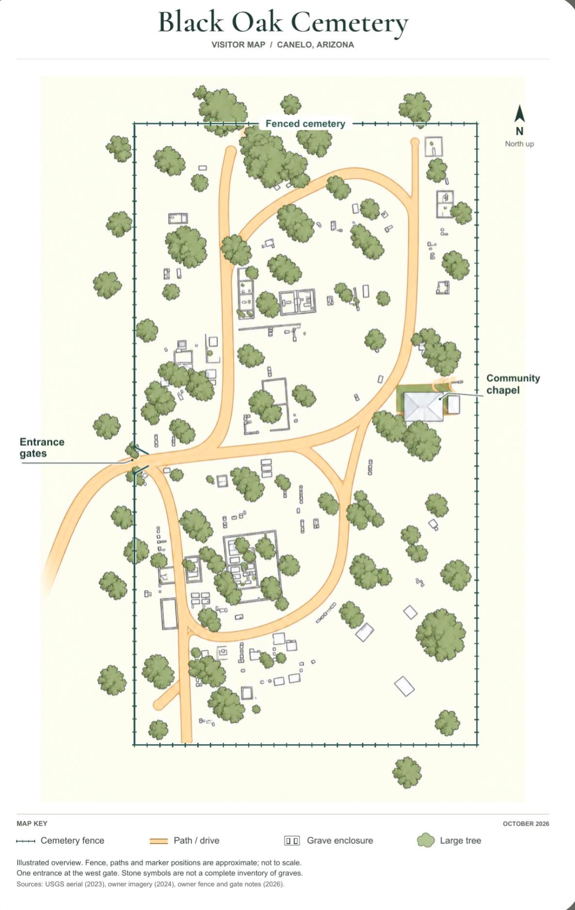 Map of Black Oak Cemetery